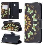 Colored Drawing Pattern Horizontal Flip Leather Case with Holder & Card Slots & Wallet For Nokia 2.2(Semicircular Butterflies)