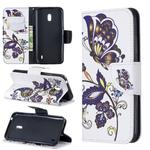Colored Drawing Pattern Horizontal Flip Leather Case with Holder & Card Slots & Wallet For Nokia 2.2(White Butterfly)
