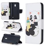 Colored Drawing Pattern Horizontal Flip Leather Case with Holder & Card Slots & Wallet For Nokia 2.2(Baby Bottle and Panda)