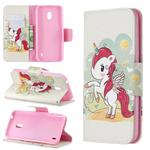 Colored Drawing Pattern Horizontal Flip Leather Case with Holder & Card Slots & Wallet For Nokia 2.2(Unicorn)