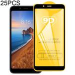 25 PCS 9D Full Glue Full Screen Tempered Glass Film For Xiaomi Redmi 7A