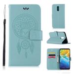 Wind Chime Owl Embossing Pattern Horizontal Flip Leather Case with Holder & Card Slots & Wallet For LG Q Stylo 5(Green)