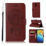 Wind Chime Owl Embossing Pattern Horizontal Flip Leather Case with Holder & Card Slots & Wallet For LG Q Stylo 5(Brown)