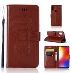 Wind Chime Owl Embossing Pattern Horizontal Flip Leather Case with Holder & Card Slots & Wallet For Motorola Moto One (P30 Play)(Brown)