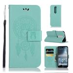 Wind Chime Owl Embossing Pattern Horizontal Flip Leather Case with Holder & Card Slots & Wallet For Nokia 4.2(Green)