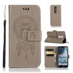 Wind Chime Owl Embossing Pattern Horizontal Flip Leather Case with Holder & Card Slots & Wallet For Nokia 4.2(Grey)