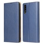 Fierre Shann Dermis Texture PU +TPU Horizontal Flip Leather Case with Holder & Card Slots & Wallet For Galaxy A50(Blue)