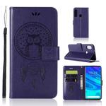 Wind Chime Owl Embossing Pattern Horizontal Flip Leather Case with Holder & Card Slots & Wallet For Huawei P Smart Z(Purple)