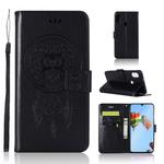 Wind Chime Owl Embossing Pattern Horizontal Flip Leather Case with Holder & Card Slots & Wallet For Huawei P30 Lite(Black)
