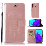 Wind Chime Owl Embossing Pattern Horizontal Flip Leather Case with Holder & Card Slots & Wallet For Huawei nova 4(Rose Gold)