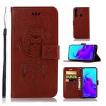 Wind Chime Owl Embossing Pattern Horizontal Flip Leather Case with Holder & Card Slots & Wallet For Huawei nova 4(Brown)