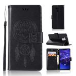 Wind Chime Owl Embossing Pattern Horizontal Flip Leather Case with Holder & Card Slots & Wallet For Huawei Mate 20 Lite(Black)