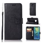 Wind Chime Owl Embossing Pattern Horizontal Flip Leather Case with Holder & Card Slots & Wallet For Huawei Mate 20 Pro(Black)