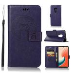 Wind Chime Owl Embossing Pattern Horizontal Flip Leather Case with Holder & Card Slots & Wallet For Huawei Mate 20(Purple)