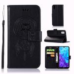 Wind Chime Owl Embossing Pattern Horizontal Flip Leather Case with Holder & Card Slots & Wallet For Huawei Y5 (2019) / Honor 8s(Black)