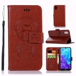 Wind Chime Owl Embossing Pattern Horizontal Flip Leather Case with Holder & Card Slots & Wallet For Huawei Y5 (2019) / Honor 8s(Brown)