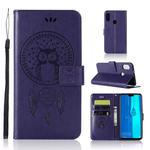 Wind Chime Owl Embossing Pattern Horizontal Flip Leather Case with Holder & Card Slots & Wallet For Huawei Y9 (2019) / Enjoy 9 Plus(Purple)