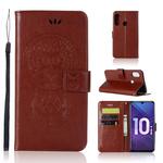 Wind Chime Owl Embossing Pattern Horizontal Flip Leather Case with Holder & Card Slots & Wallet For Huawei Honor 10i / Honor 20 Lite(Brown)