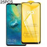 25 PCS 9D Full Glue Full Screen Tempered Glass Film For Huawei Y6 (2019)