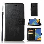 Wind Chime Owl Embossing Pattern Horizontal Flip Leather Case with Holder & Card Slots & Wallet For Galaxy A9 (2018)(Black)