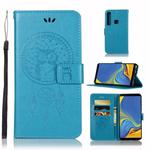 Wind Chime Owl Embossing Pattern Horizontal Flip Leather Case with Holder & Card Slots & Wallet For Galaxy A9 (2018)(Blue)