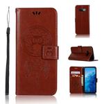 Wind Chime Owl Embossing Pattern Horizontal Flip Leather Case with Holder & Card Slots & Wallet For Galaxy S10e(Brown)