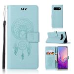 Wind Chime Owl Embossing Pattern Horizontal Flip Leather Case with Holder & Card Slots & Wallet For Galaxy S10(Green)