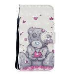 3D Diamond Encrusted Painting Pattern Coloured Drawing Horizontal Flip PU Leather Case with Holder & Card Slots & Wallet For iPhone 6 & 6s(Love Bear)