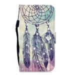 3D Diamond Encrusted Painting Pattern Coloured Drawing Horizontal Flip PU Leather Case with Holder & Card Slots & Wallet For iPhone 6 Plus & 6s Plus(Feather Wind Chime)