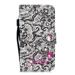 3D Diamond Encrusted Painting Pattern Coloured Drawing Horizontal Flip PU Leather Case with Holder & Card Slots & Wallet For iPhone 6 Plus & 6s Plus(Lace Flower)