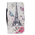 3D Diamond Encrusted Painting Pattern Coloured Drawing Horizontal Flip PU Leather Case with Holder & Card Slots & Wallet For iPhone X / XS(Eiffel Tower)
