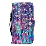 3D Diamond Encrusted Painting Pattern Coloured Drawing Horizontal Flip PU Leather Case with Holder & Card Slots & Wallet For iPhone X / XS(Starry Wind Chime)