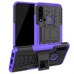 Tire Texture TPU+PC Shockproof Protective Case with Holder for Huawei P20 Lite 2019(Purple)