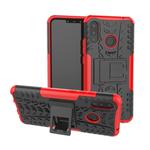 Tire Texture TPU+PC Shockproof Protective Case with Holder for Huawei Nova 3i(Red)