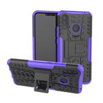Tire Texture TPU+PC Shockproof Protective Case with Holder for Huawei Nova 3i(Purple)