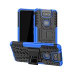 Tire Texture TPU+PC Shockproof Protective Case with Holder for Asus Zenfone 6 ZS630KL(Blue)