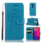 Wind Chime Owl Embossing Pattern Horizontal Flip Leather Case with Holder & Card Slots & Wallet For Xiaomi Mi 9T Pro / Redmi K20 Pro / Mi 9T / Redmi K20(Blue)