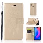 Wind Chime Owl Embossing Pattern Horizontal Flip Leather Case with Holder & Card Slots & Wallet For Xiaomi Redmi 6 Pro(Gold)