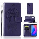 Wind Chime Owl Embossing Pattern Horizontal Flip Leather Case with Holder & Card Slots & Wallet For Xiaomi Redmi 6 Pro(Purple)