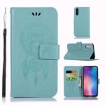Wind Chime Owl Embossing Pattern Horizontal Flip Leather Case with Holder & Card Slots & Wallet For Xiaomi Mi 9(Green)