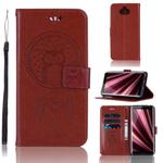 Wind Chime Owl Embossing Pattern Horizontal Flip Leather Case with Holder & Card Slots & Wallet For Sony Xperia 10 Plus(Brown)
