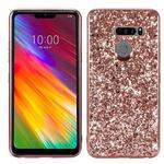 Plating Glittery Powder Shockproof TPU Case For LG G8 ThinQ(Rose Gold)
