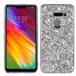 Plating Glittery Powder Shockproof TPU Case For LG G8 ThinQ(Silver)