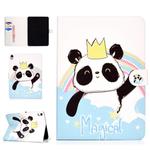 Colored Pattern Drawing Horizontal Flip PU Leather Case with Three-folding Holder & Sleep / Wake-up Function for iPad Pro 11(Crown of panda)