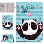 Colored Pattern Drawing Horizontal Flip PU Leather Case with Three-folding Holder for 7 inch Tablet PC(Lovely panda)