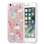 Gold Foil Style Dropping Glue TPU Soft Protective Case for iPhone 6(Pony)