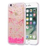 Gold Foil Style Dropping Glue TPU Soft Protective Case for iPhone 6 Plus(Sakura)