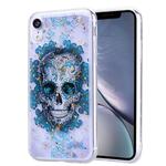 Gold Foil Style Dropping Glue TPU Soft Protective Case for iPhone XR(Skull)