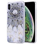 Gold Foil Style Dropping Glue TPU Soft Protective Case for iPhone XS Max(Datura)