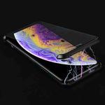 For iPhone XS Max Ultra-Thin Angular Frame Magnetic Absorption Double-Sided Tempered Glass Shell (Black)